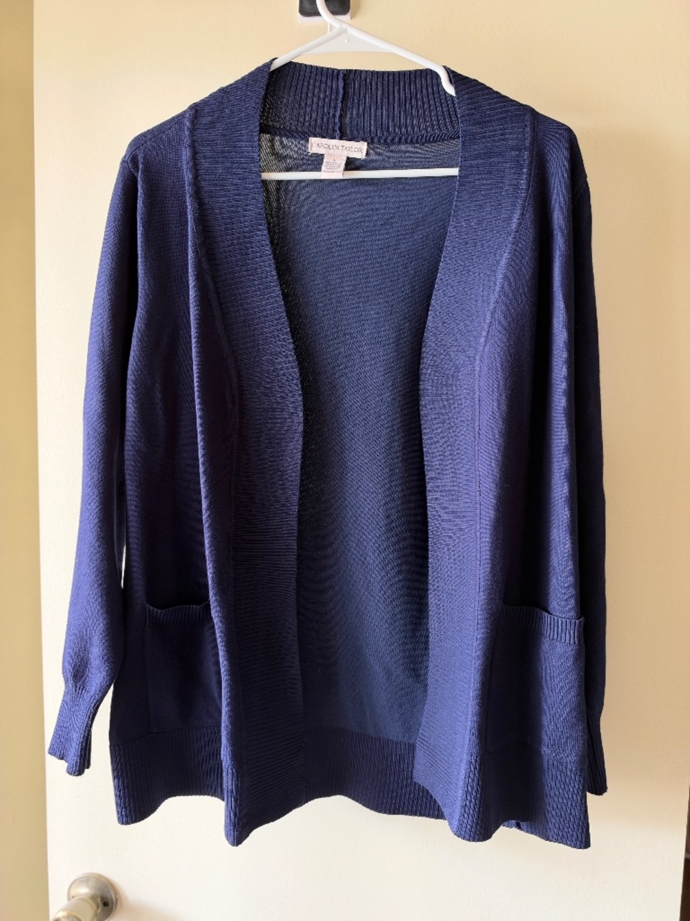 Carolyn Taylor Blue Cardigan Sweater - Size Large